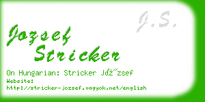 jozsef stricker business card
